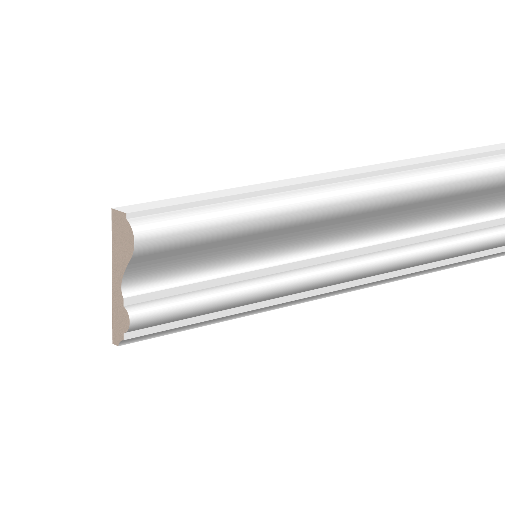 Молдинг белый Ultrawood арт. U 0009 p (2000 х 55 х 15 мм)