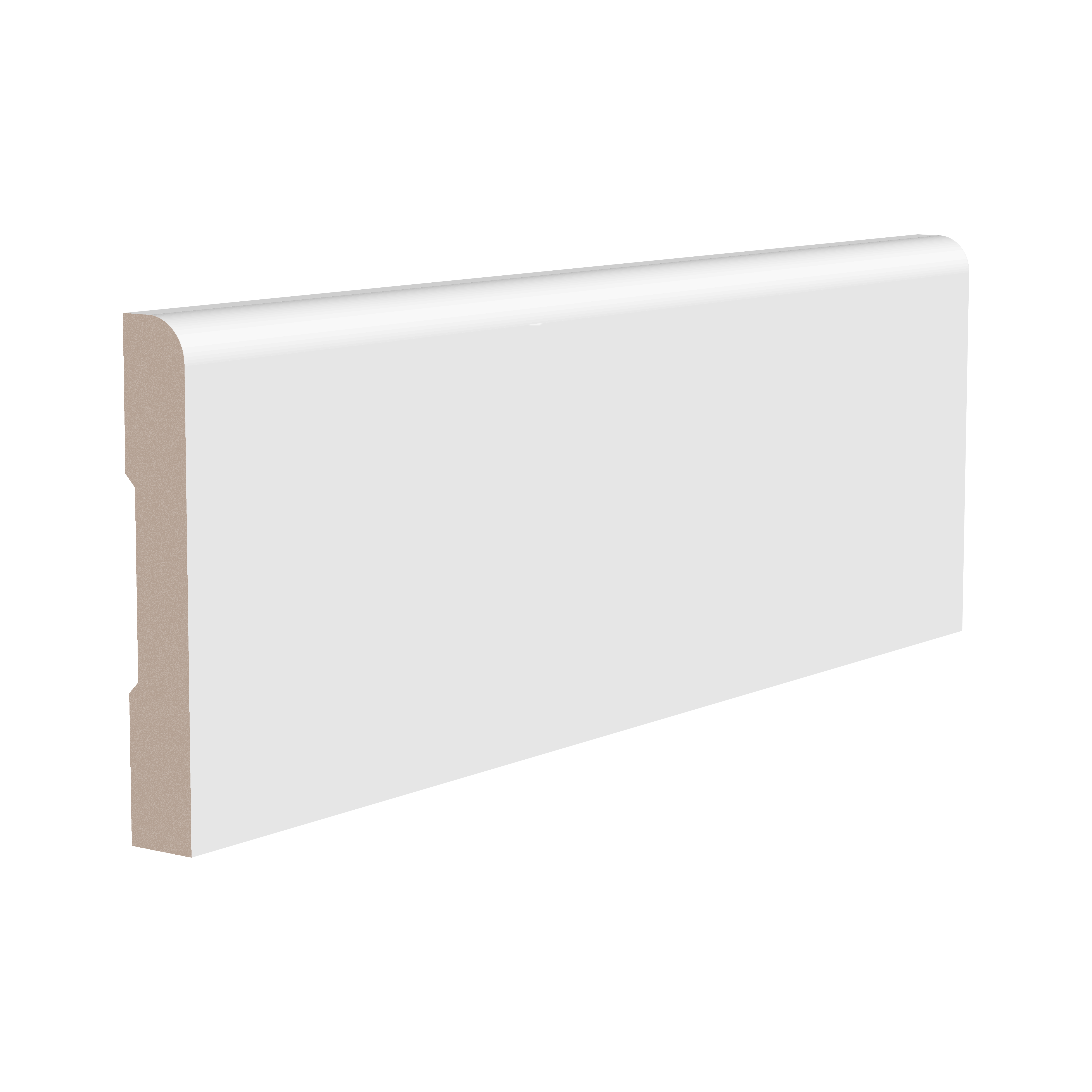 Плинтус белый Ultrawood арт. Base 8012 p (2000 x 80 x 12 мм.)