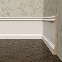 Плинтус белый Ultrawood арт. Base 5800 p (2000 x 230 x 20 мм.)