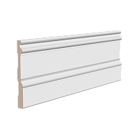 Плинтус белый Ultrawood арт. Base 0002 p (2000 x 133 x 14 мм.)